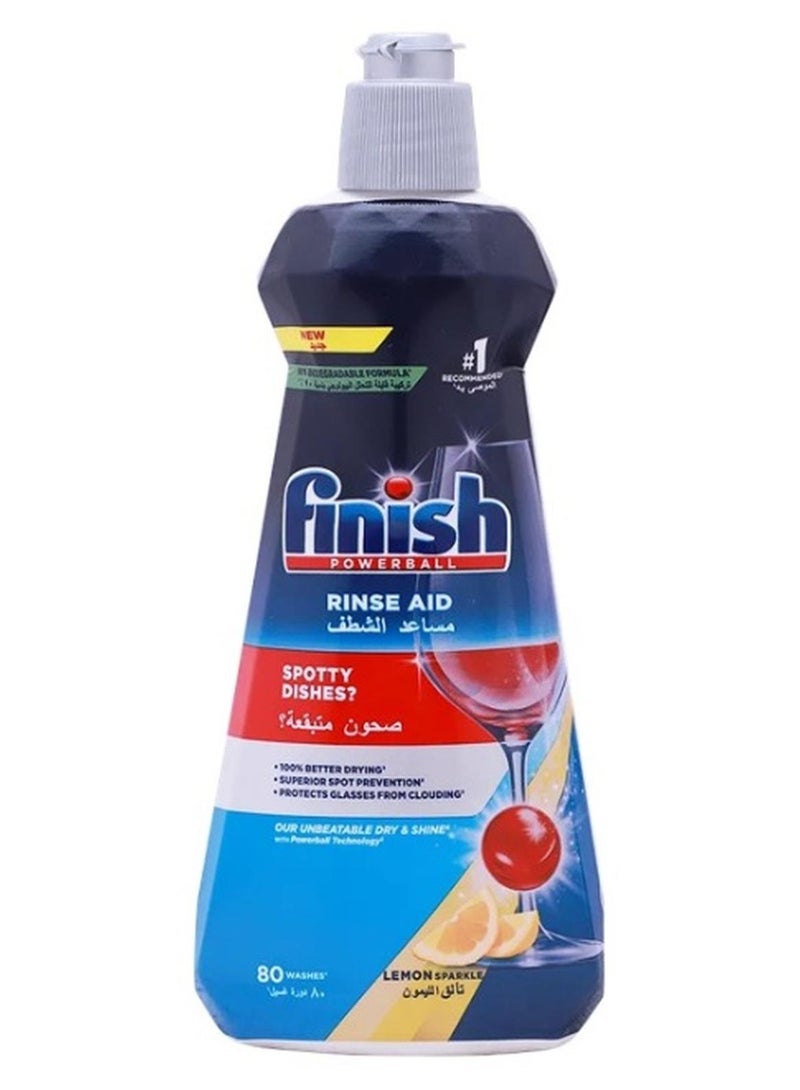 Finish Liquid Lemon Dishwasher Rinse Aid, 400ml - Image 1