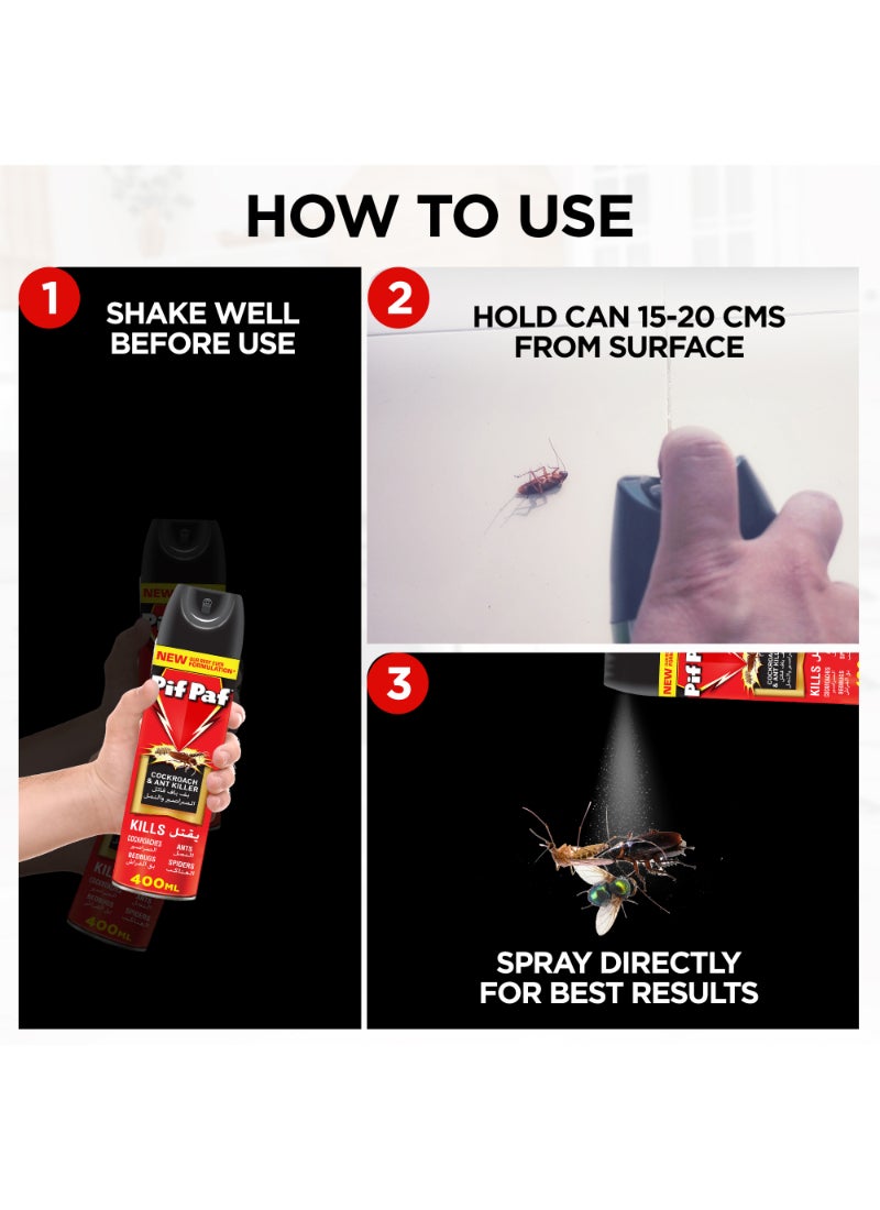 Pif Paf - Cockroach And Ant Killer 400ml - Image 1