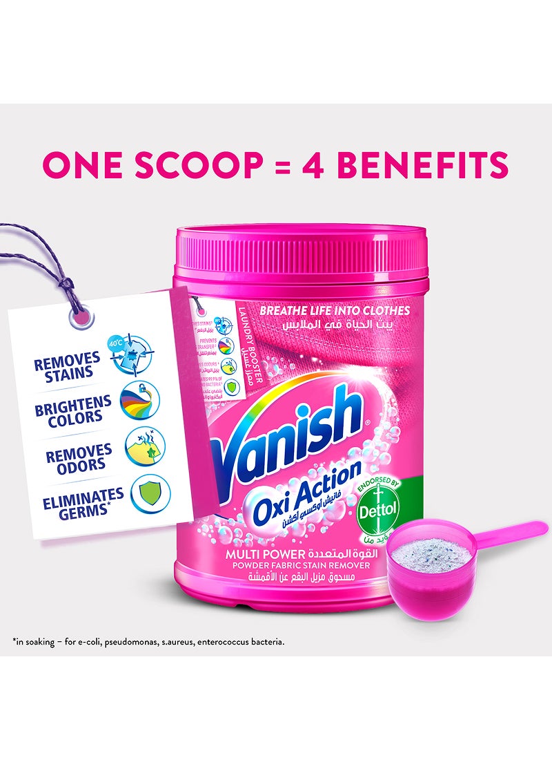 Vanish Oxi Action Fabric Stain Remover Powder Coloured And White Clothes 500grams - Image 3