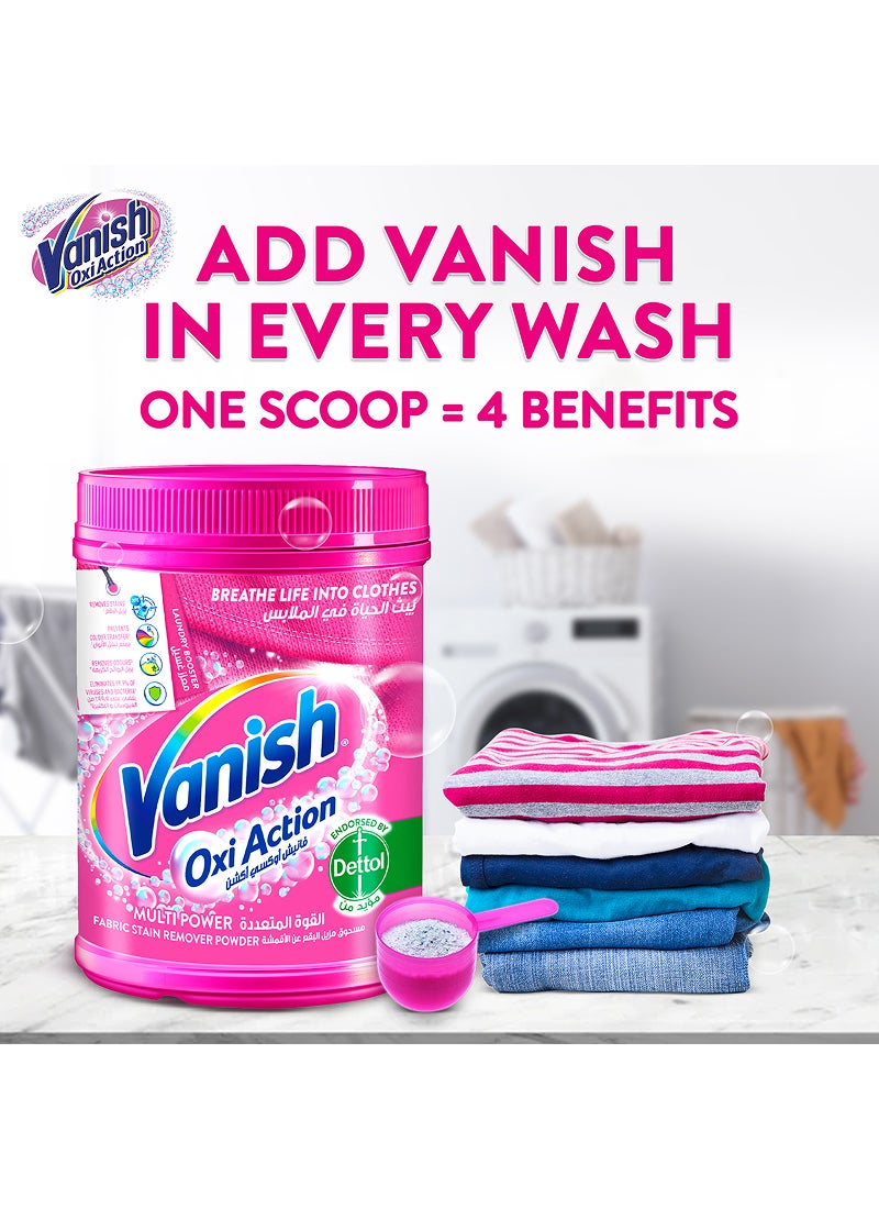 Vanish Oxi Action Fabric Stain Remover Powder Coloured And White Clothes 500grams - Image 2