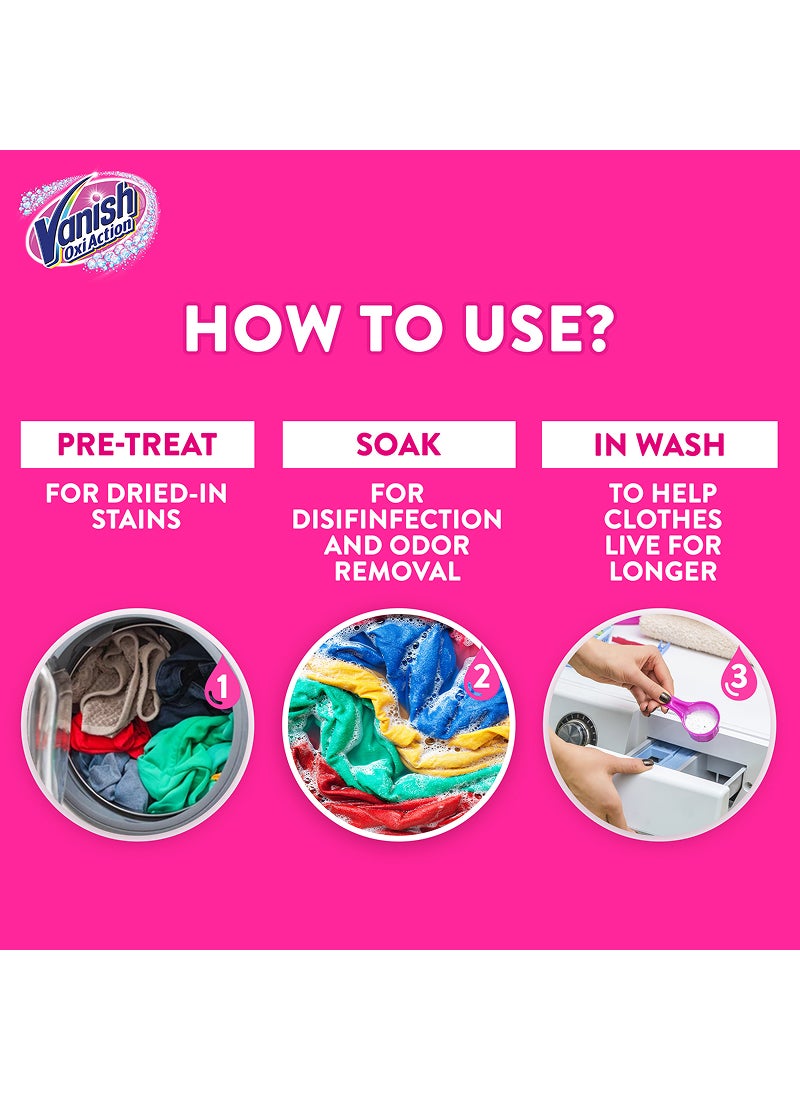 Vanish Oxi Action Fabric Stain Remover Powder Coloured And White Clothes 500grams - Image 5
