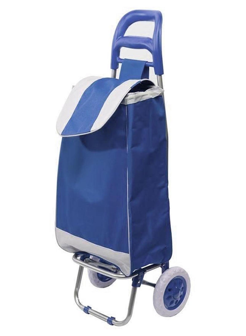 حقيبة تسوق أريستو مزوّدة بعجلات لون أزرق 10سم