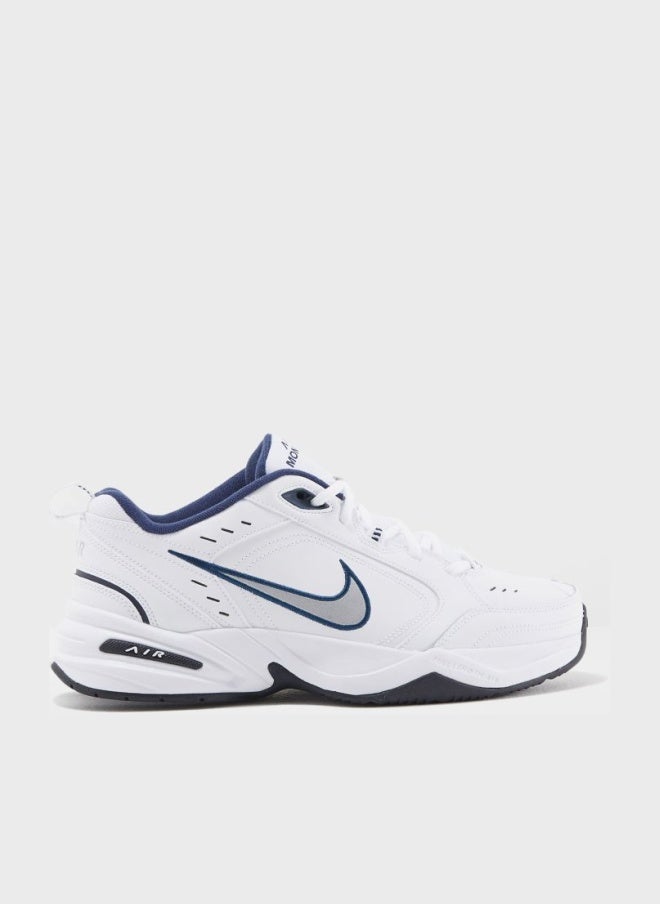 Nike Air Monarch IV Casual Trainers White/Navy - Image 1