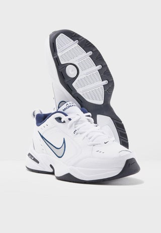 Air Monarch IV Casual Trainers White/Navy - view 4