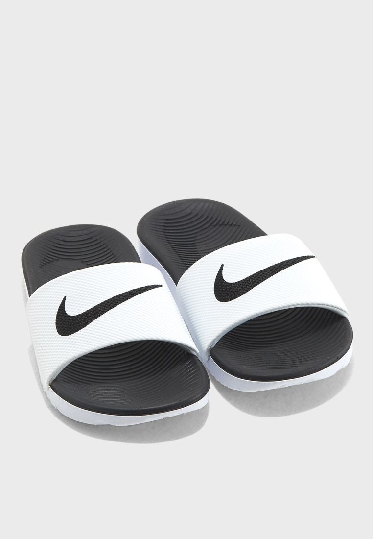 Nike Synthetic Kawa Slide White/Black - Image 2