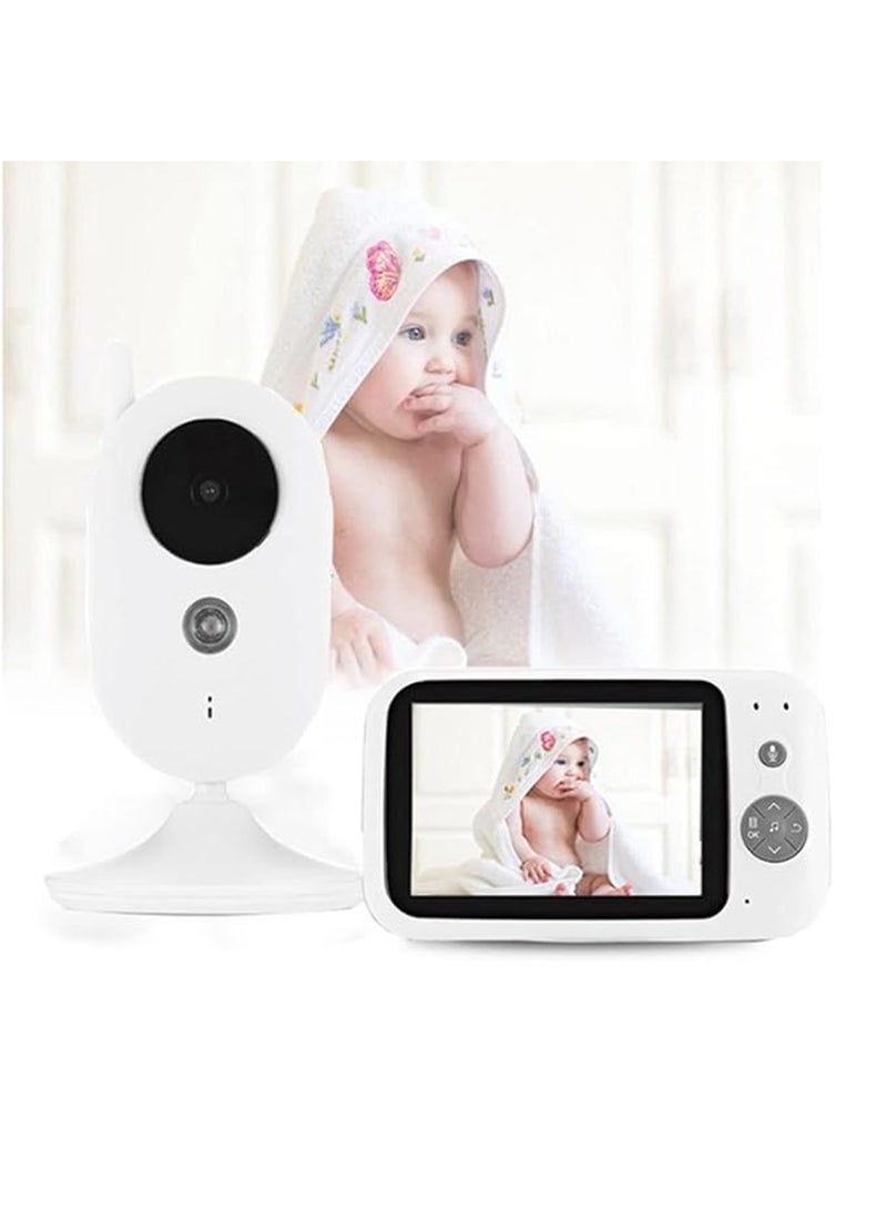 Generic - 3.2-Inch LCD Wireless Baby Monitor With Night Vision Two-Way Talk - White - Image 1