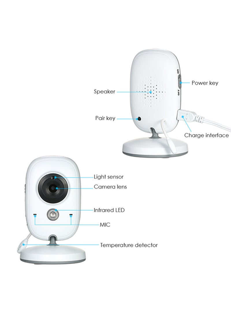 Generic - 3.2-Inch LCD Wireless Baby Monitor With Night Vision Two-Way Talk - White - Image 1