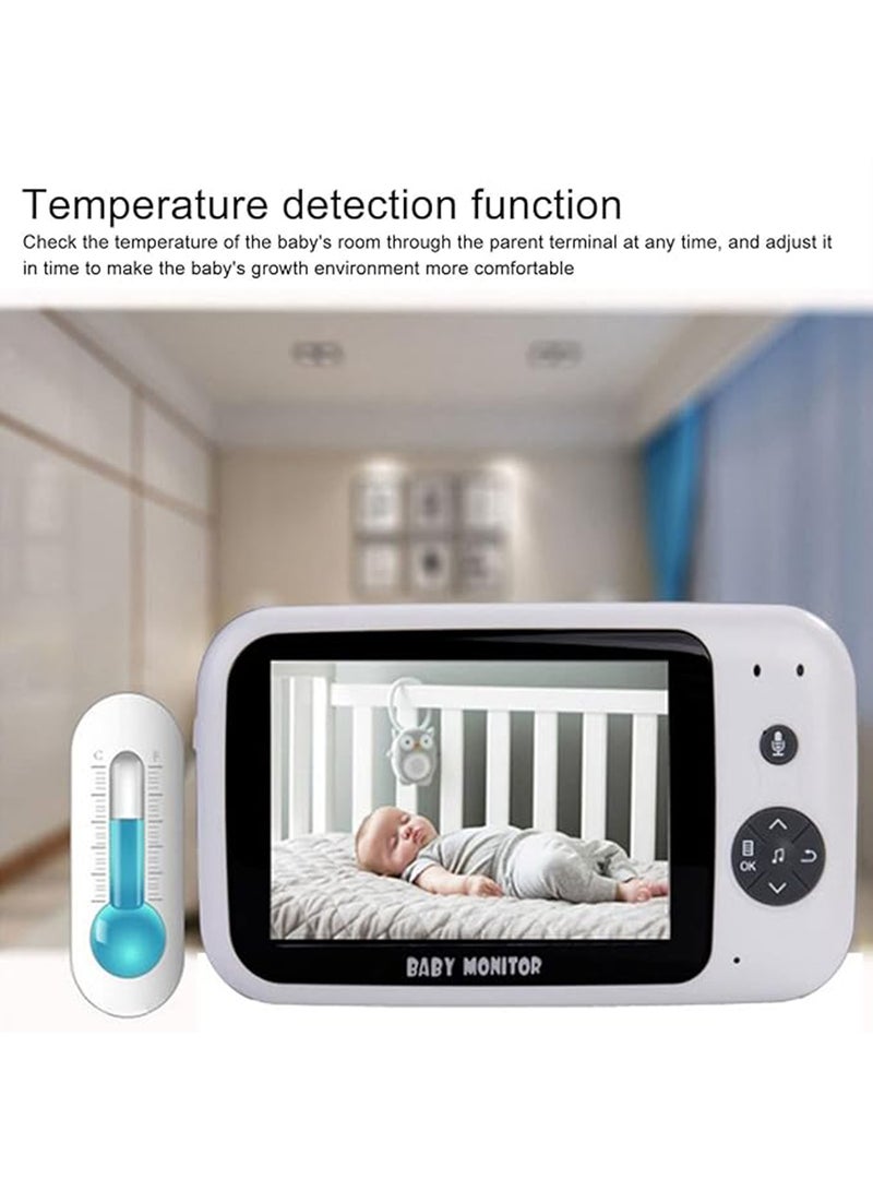 Generic - 3.2-Inch LCD Wireless Baby Monitor With Night Vision Two-Way Talk - White - Image 1