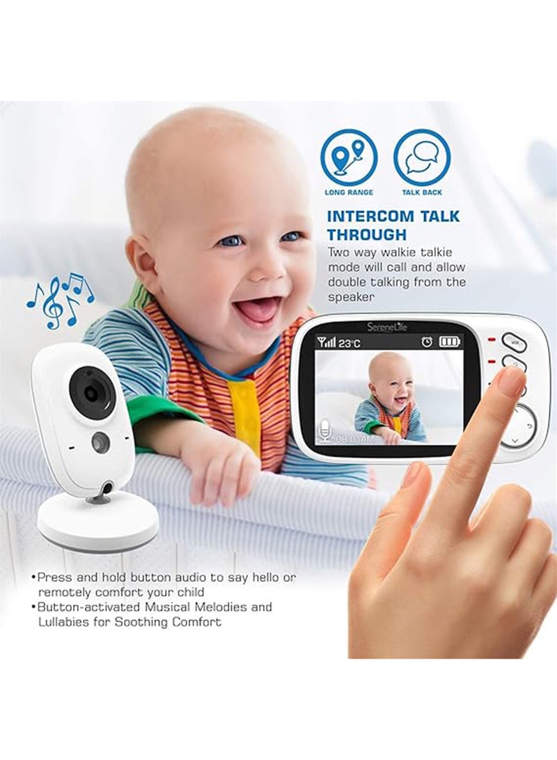 Generic - 3.2-Inch LCD Wireless Baby Monitor With Night Vision Two-Way Talk - White - Image 1