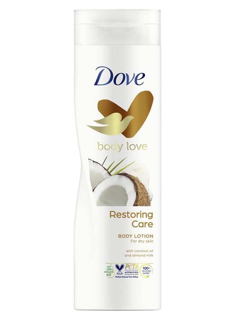 Dove Restoring Care Body Lotion With Coconut Oil And Almond Milk 400ml - Image 1