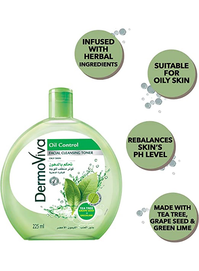 DermoViva Oil Control Facial Cleansing Toner 225ml  - Image 3