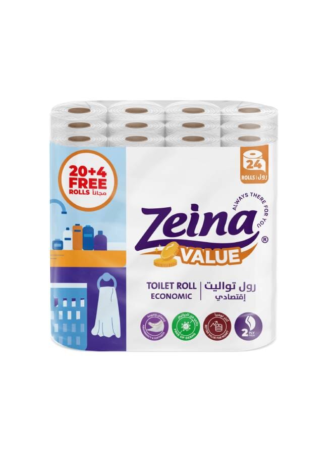 Zeina Toilet Paper 24Roll White