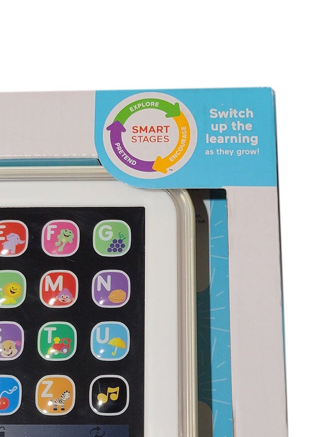 Fisher-Price - Toddler Learning Toy Laugh & Learn Smart Stages Tablet Pretend Computer with Music & Lights for Ages 1+ Years, UK English Version - Image 1