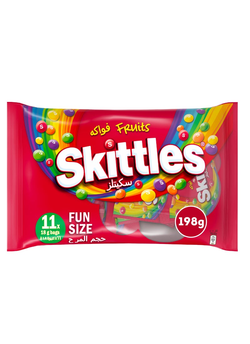 سكيتلس حلوى المضغ بنكهة الفواكه 18جرام عبوة من 11 قطعة - Image 1