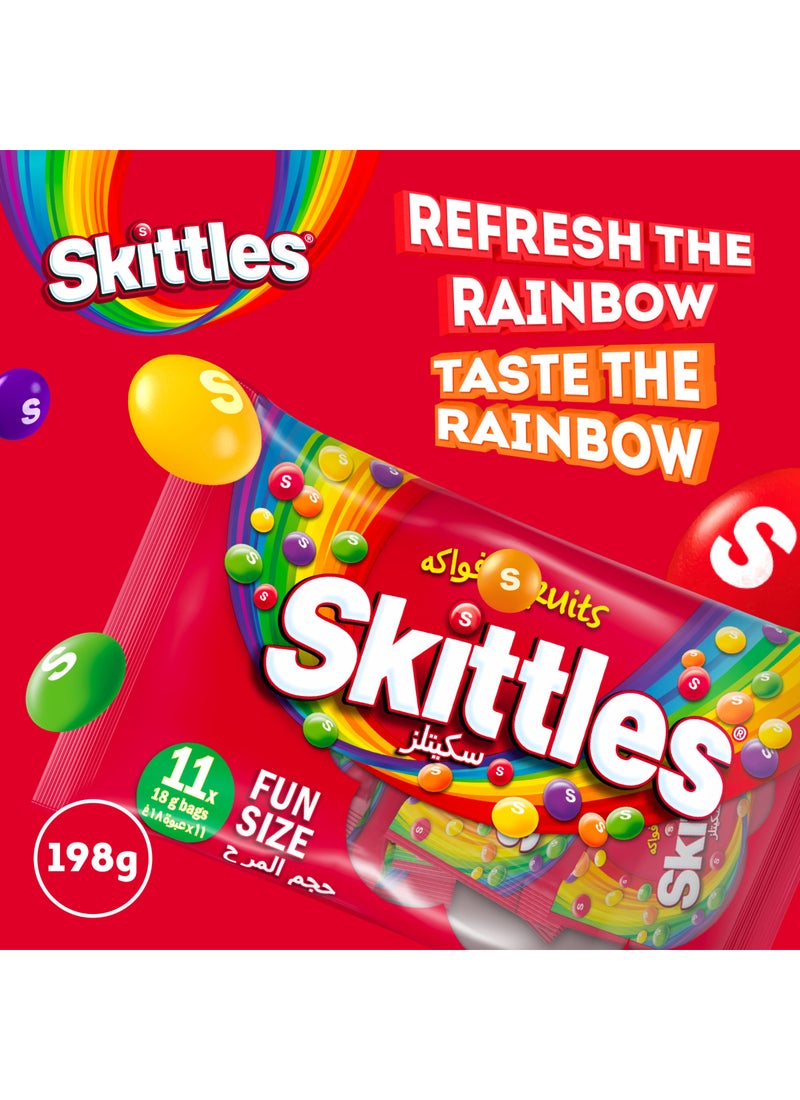 سكيتلس حلوى المضغ بنكهة الفواكه 18جرام عبوة من 11 قطعة - Image 3
