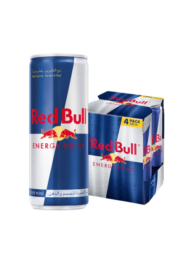 ريد بل مشروب الطاقة 250مل، عبوة من 4 قطع - Image 1