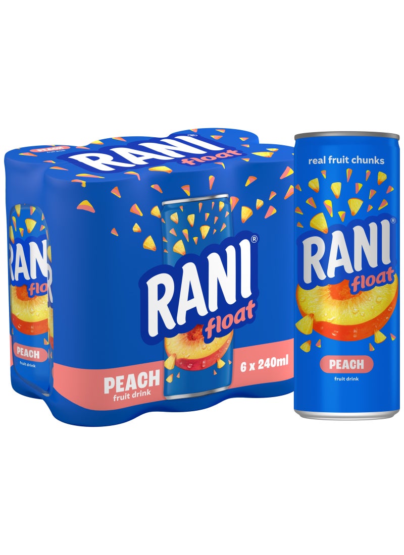 Rani Peach Peach 240ml Pack of 6 - Image 1
