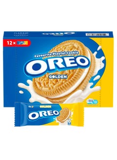 أوريو كوكيز أوريو الذهبي بكريمة الفانيليا عبوة من 12 قطعة  - Image 1