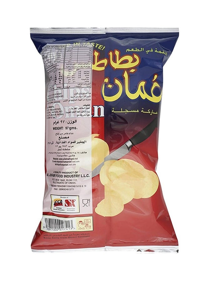 Chips Oman Chilli Flavour Potato Chips 97grams - Image 2