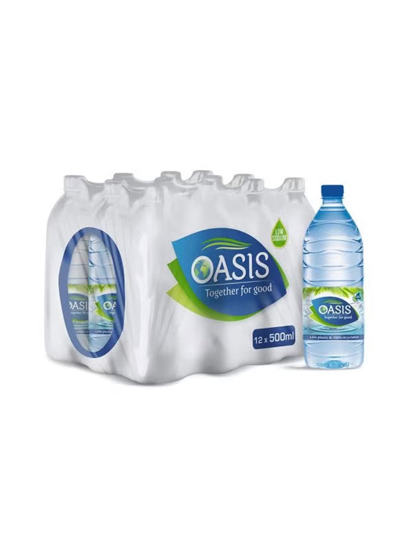 اويسيس مياه شرب صديقة للبيئة 500ملليلتر عبوة من 12 قطعة - Image 1
