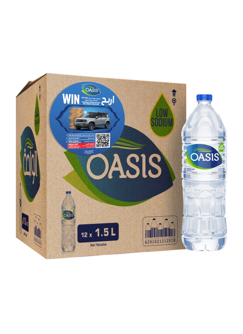 Oasis Eco-Friendly Drinking Water 1.5Liters Pack of 12 - Image 1