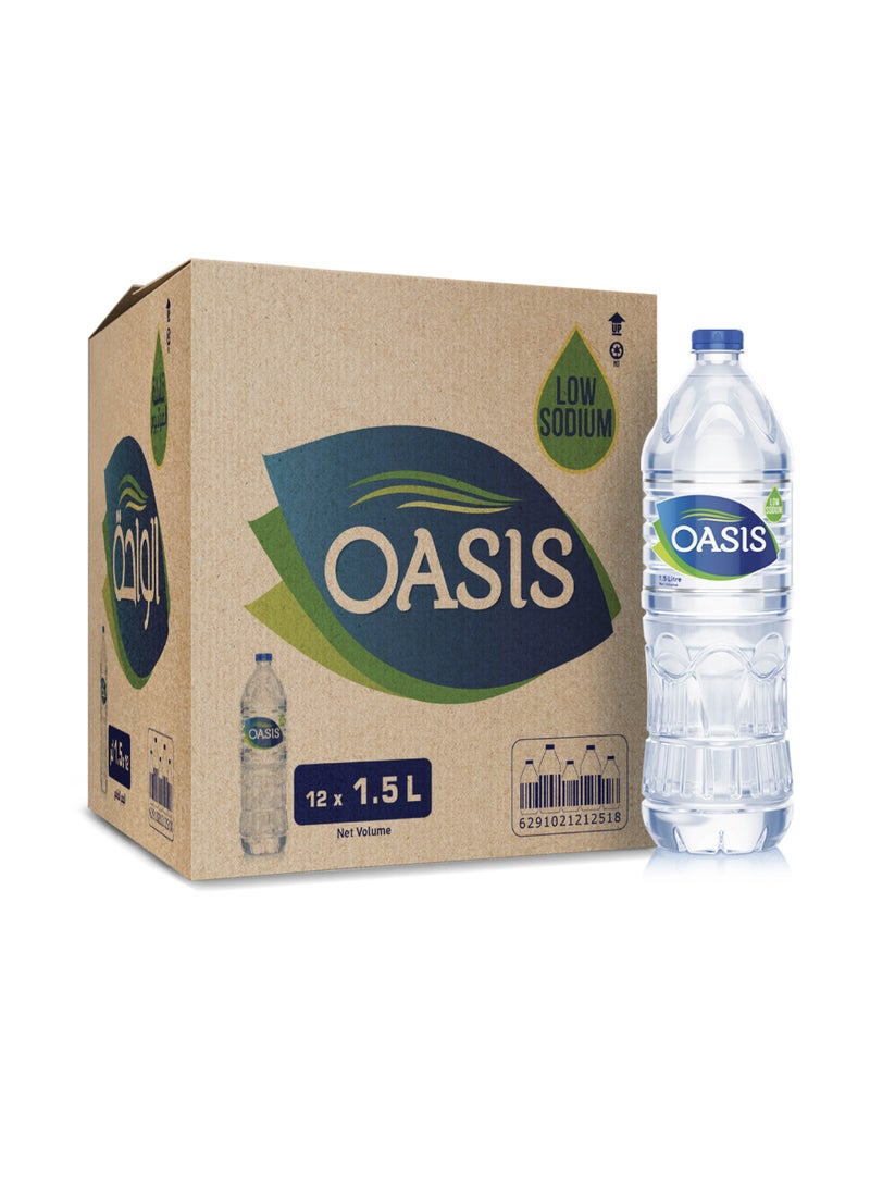 اويسيس مياه شرب صديقة للبيئة 1.5لترات عبوة من 12 قطعة - Image 1