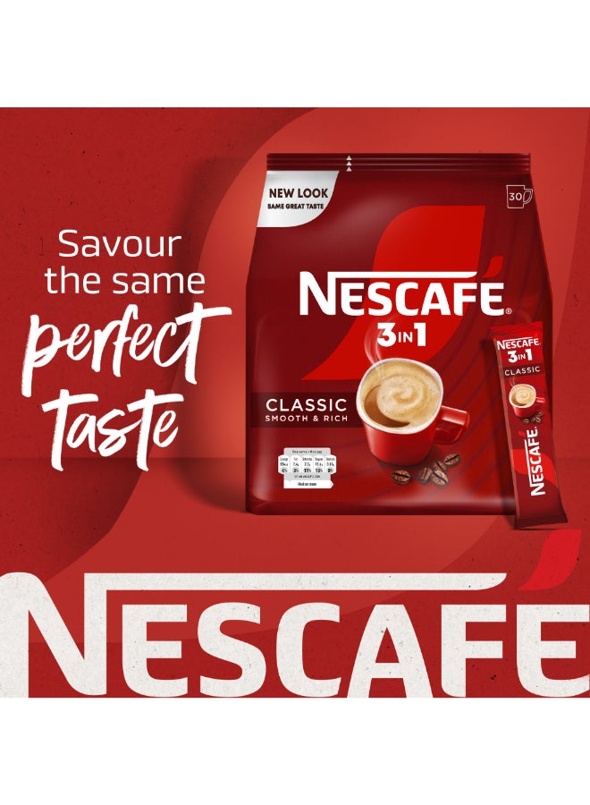 Nestle - 3 In 1 Classic Coffee 30 Sachets 20grams - Image 1