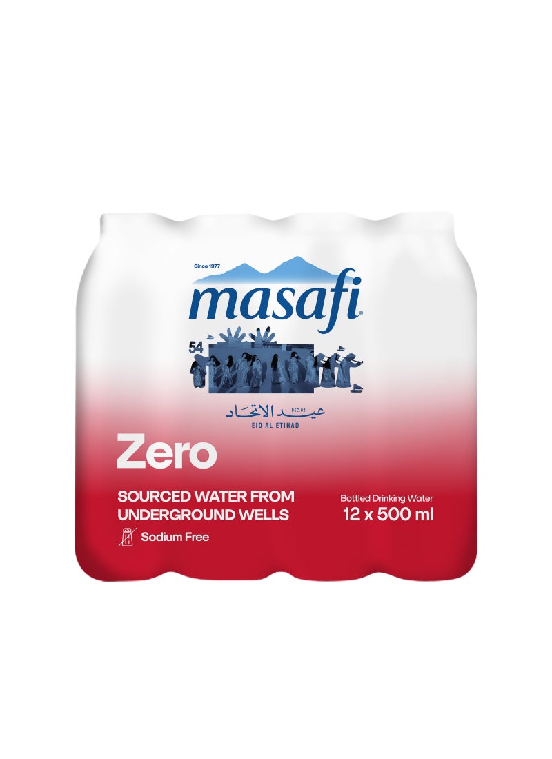 مسافي ماء طبيعي خال من الصوديوم 500ملليلتر عبوة من 12 قطعة - Image 1