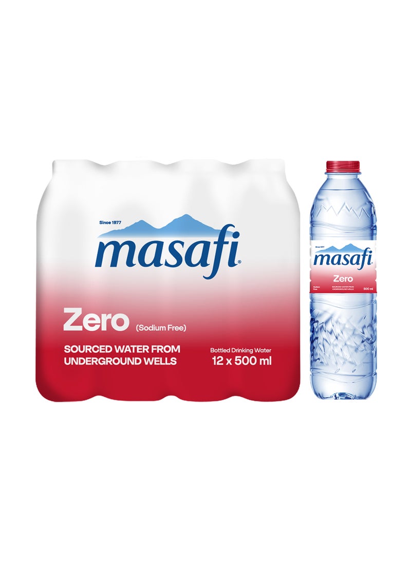 Masafi Zero Sodium Natural Water 500ml Pack of 12 - Image 1