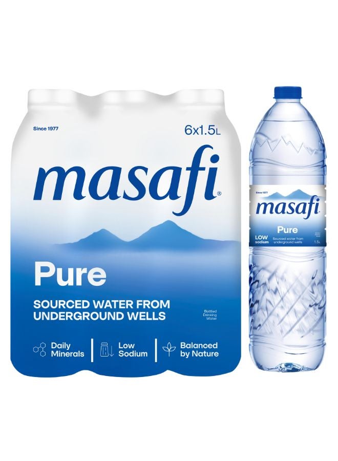 Masafi Pure Low Sodium Natural Water 1.5Liters Pack of 6  - Image 2