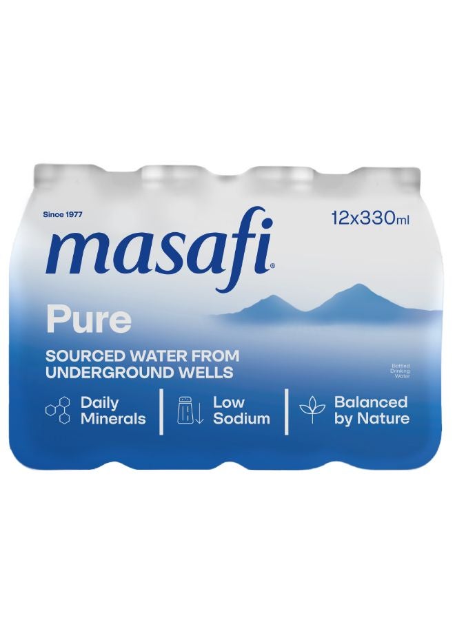 مسافي ماء طبيعي نقي منخفض الصوديوم 330ملليلتر عبوة من 12 قطعة - Image 2