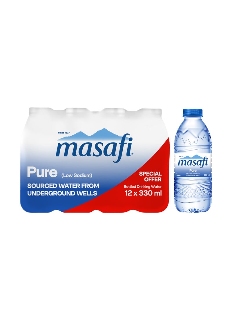 Masafi Pure Low Sodium Natural Water 330ml Pack of 12 - Image 1
