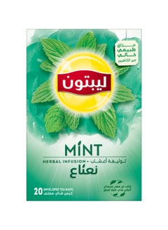 Lipton Herbal Infusion Tea Mint, 20 Teabags 1.8grams Pack of 20  - Image 1