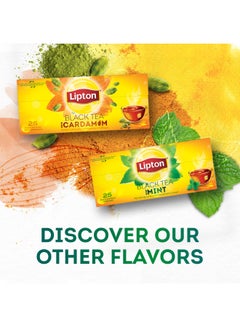Lipton Flavoured Black Tea Mint, 25 Teabags  - Image 3