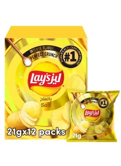 Lay's Salt Chips 21grams Pack of 12  - Image 1