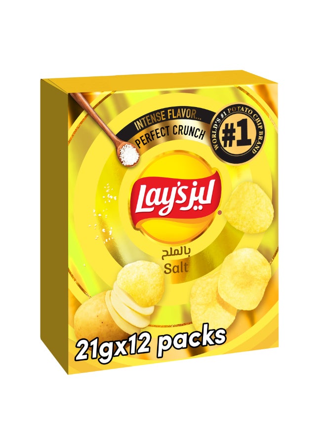 Lay's - Salt Chips 21grams Pack of 12 - Image 1