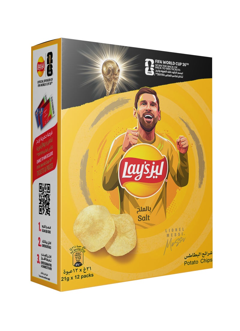 Lays Salt Chips 21grams Pack of 12 - Image 1