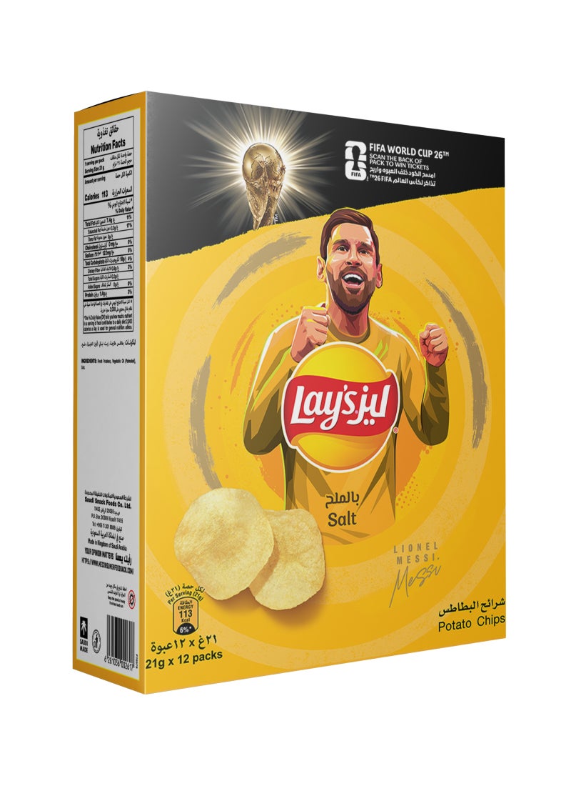 Lays Salt Chips 21grams Pack of 12 - Image 2