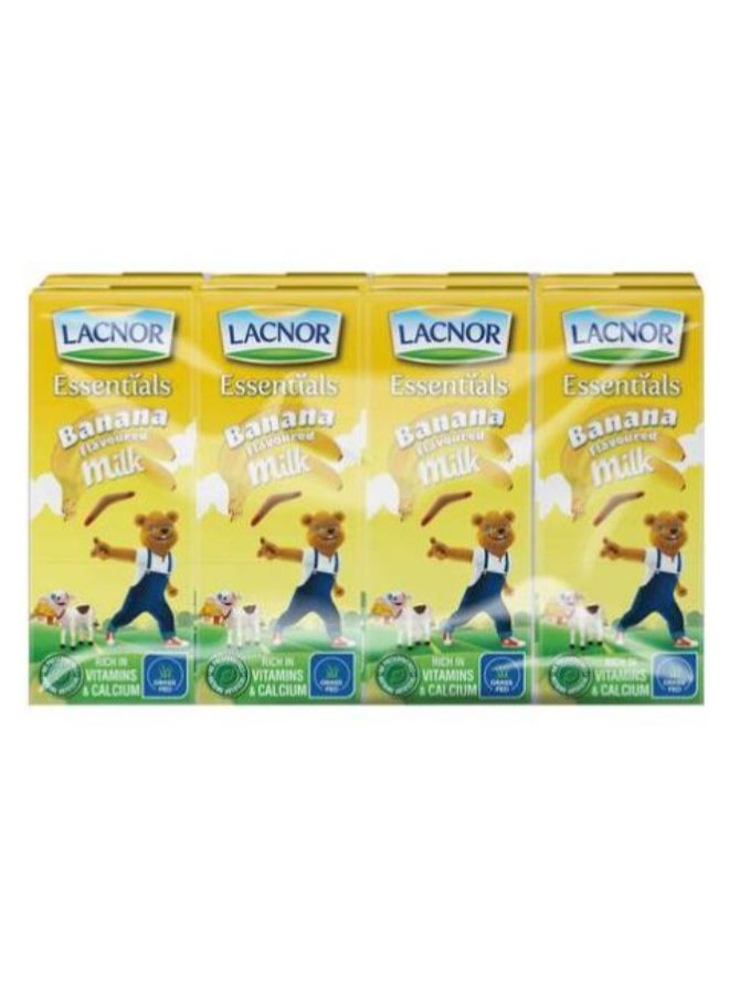 Lacnor Long Life Milk Banana 180ml Pack of 8  - Image 1