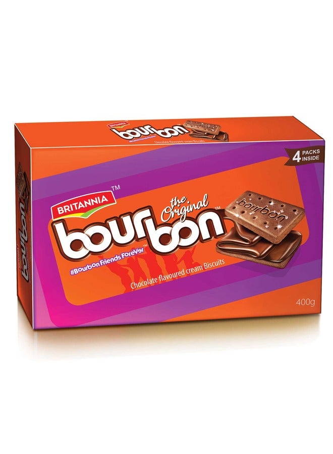 Britannia Bourbon Cream Biscuits 400grams - Image 1