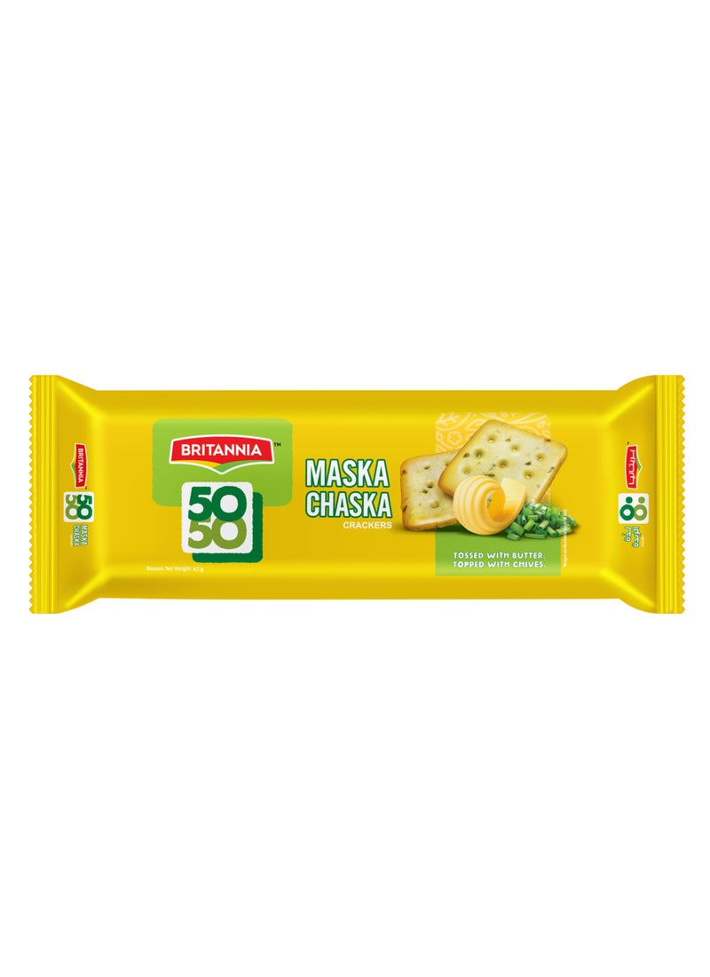 Britannia 50-50 Maska Chaska Crackers 55grams - Image 1