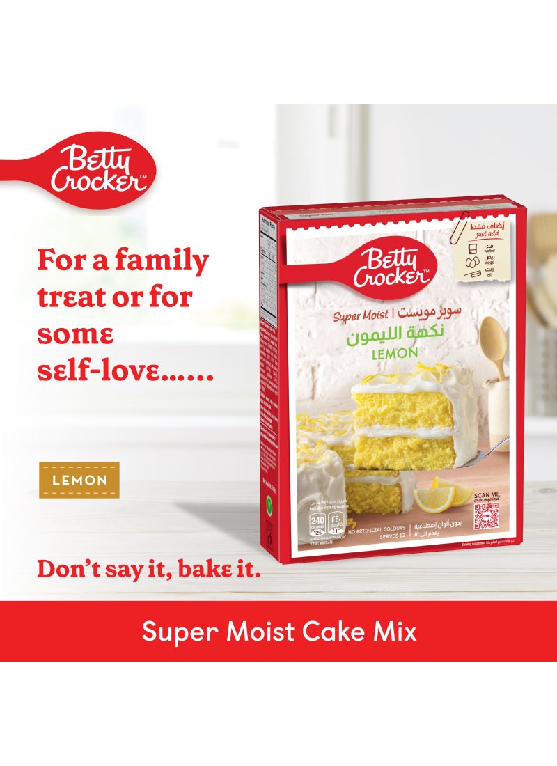 Betty Crocker Lemon Supermoist Cake Mix 500grams  - Image 2