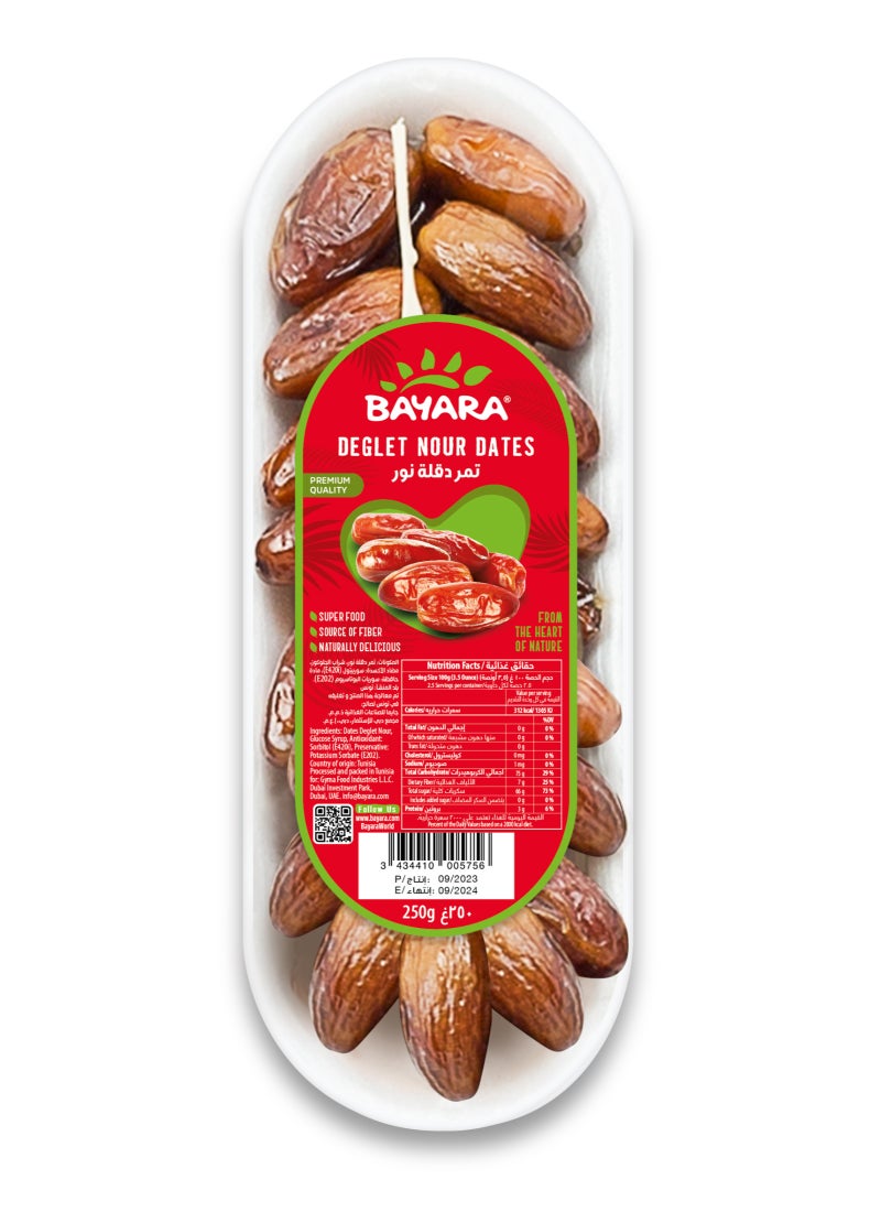 Bayara Deglet Nour Dates 250grams  - Image 1
