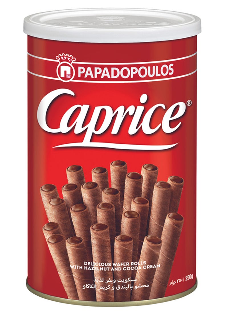 Papadopoulos Classic Hazelnut And Cocoa Cream Wafer Rolls 250grams - Image 1