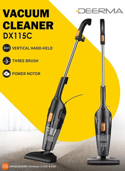 مكنسة كهربائية محمولة باليد 1.2 L 600 W DX115C أسود/فضي
