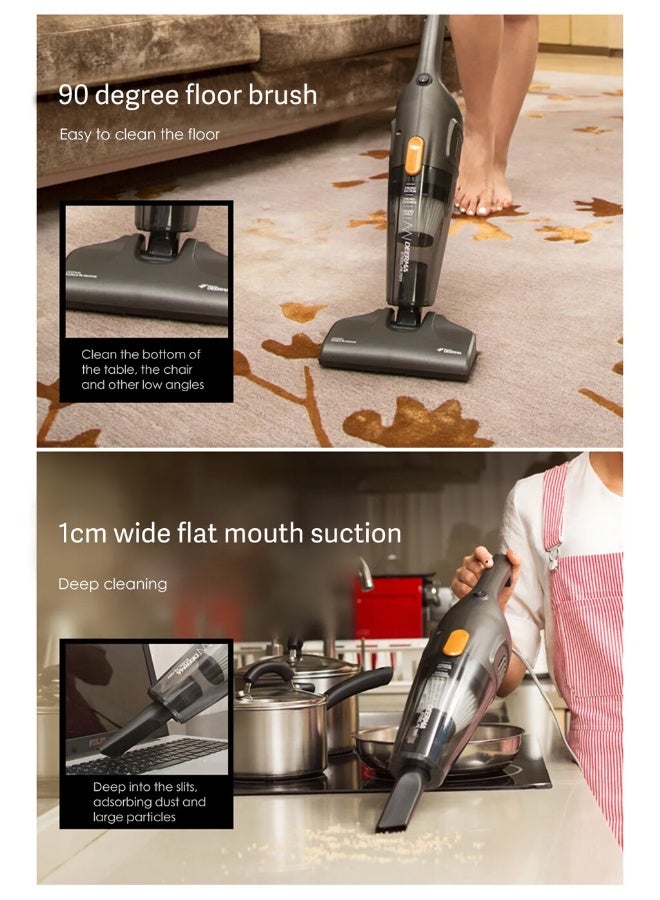 ديرما مكنسة كهربائية محمولة باليد 1.2 L 600 W DX115C أسود/فضي - Image 4