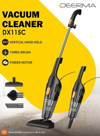 Portable Handheld Vacuum Cleaner, Multi-function Household Silent Strong Suction with HEPA Filter 1.2 L 600 W DX115C Black/Silver
