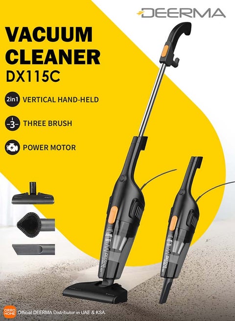 Portable Handheld Vacuum Cleaner, Multi-function Household Silent Strong Suction with HEPA Filter 1.2 L 600 W DX115C Black/Silver