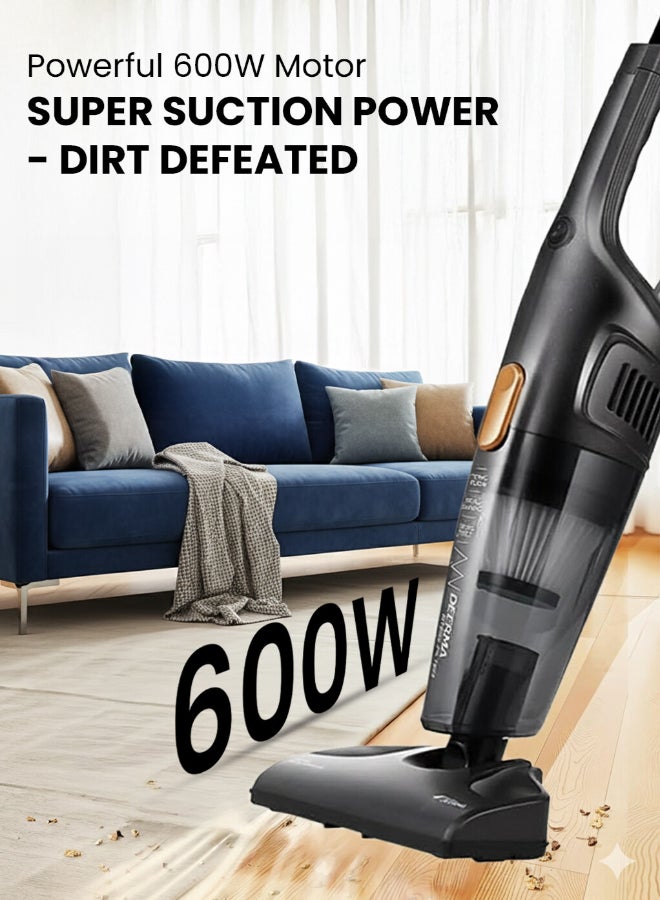 ديرما مكنسة كهربائية محمولة باليد 1.2 L 600 W DX115C أسود/فضي - Image 1