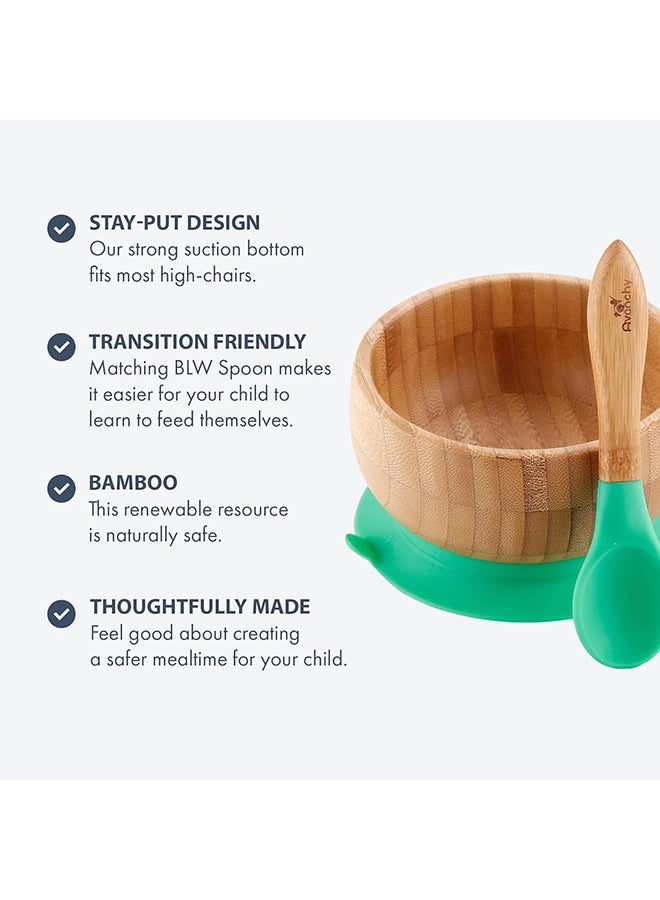 Avanchy Bamboo Suction Baby Bowl And Spoon Set - Image 4